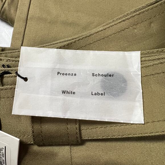 NEW Proenza Schouler White Label Cotton Twill Cargo Pants SIZE 6 Khaki Green NWT - Picture 15 of 16